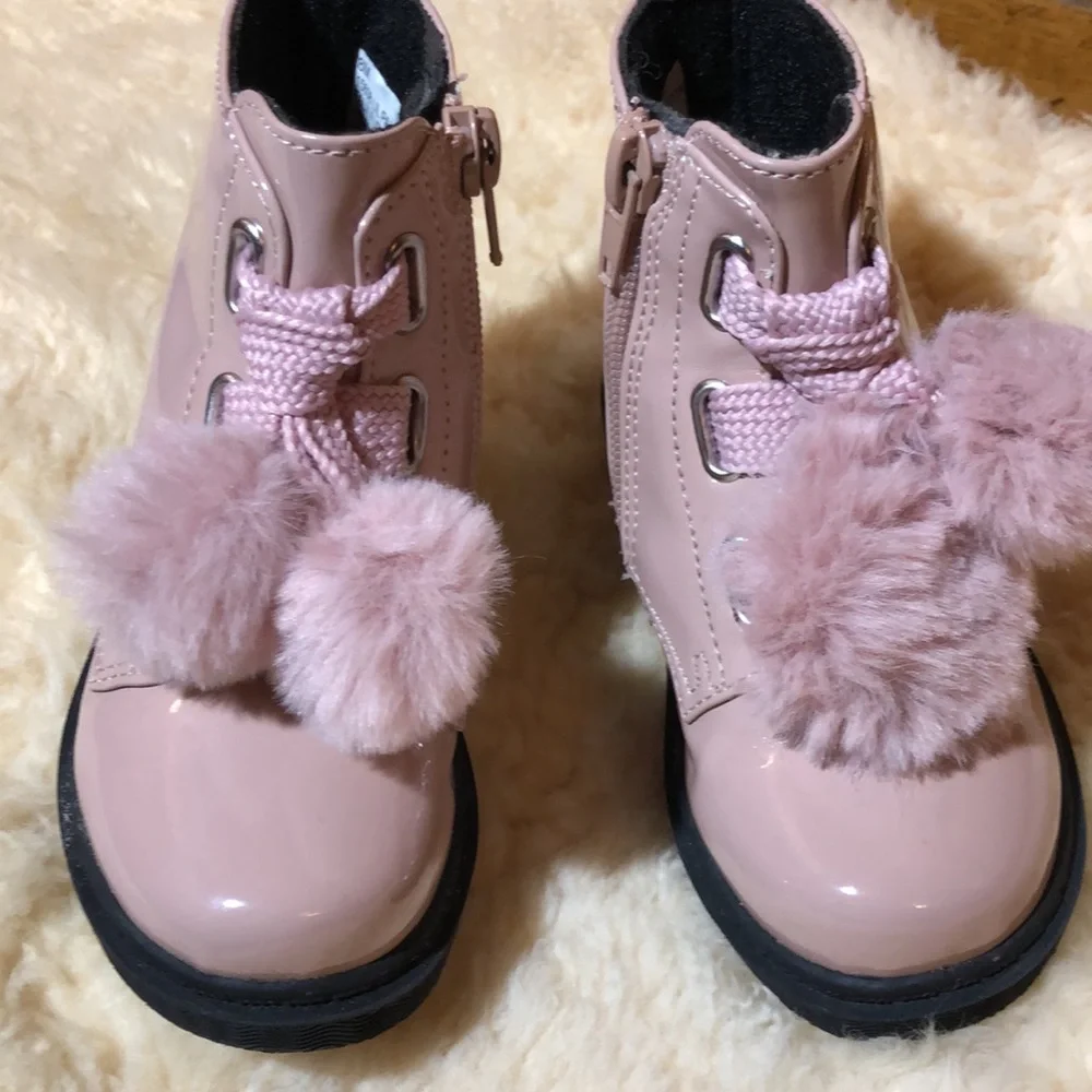 Rachel Kids Girl Lil Paxton Pink Moto Boots